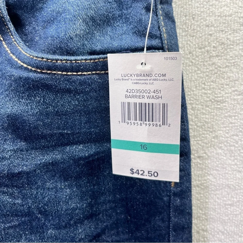 Lucky Brand Zoe Skinny Jeans Girls 16 kids‎ Blue Denim Stretch NWT 2658